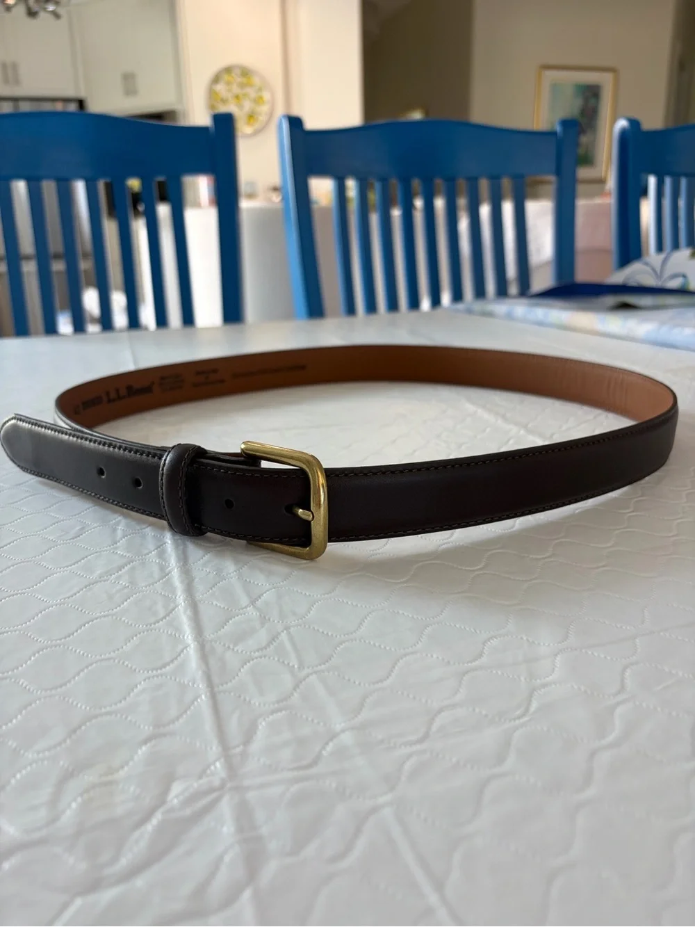 L.L. Bean Men’s Dark Brown Leather Belt